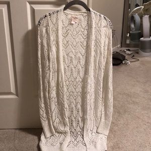 Tracey reese crochet long cardigan